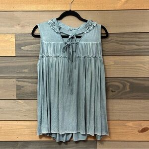 POL Sleeveless Top Boho style Women's with 2 ties small
